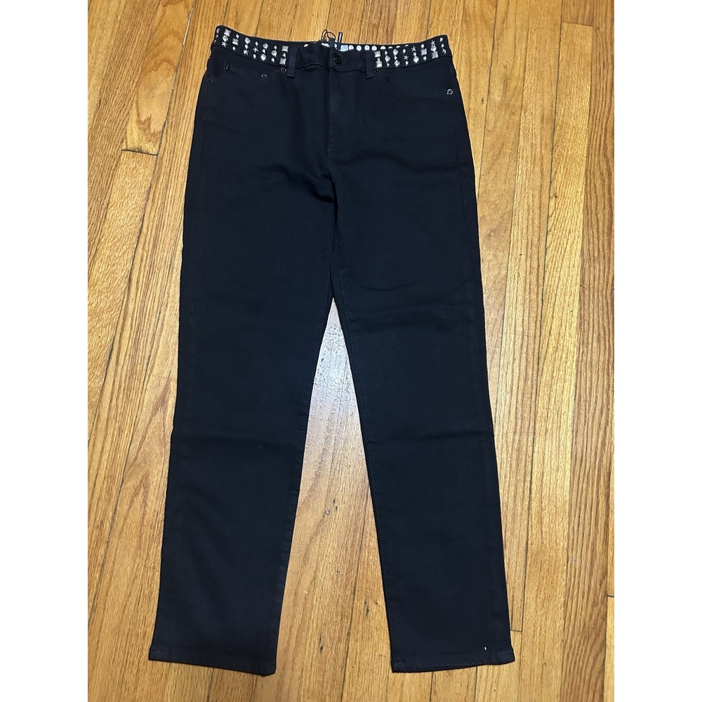 The Kooples Studded Black Slim Low Waisted Jeans Size 30 Festival Concert